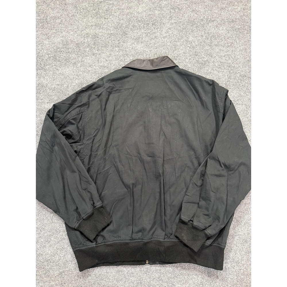 Cockpit USA A-2 Jacket Mens 2XL Black Bomber Leather Collar Patriotic Lining - Picture 10 of 12